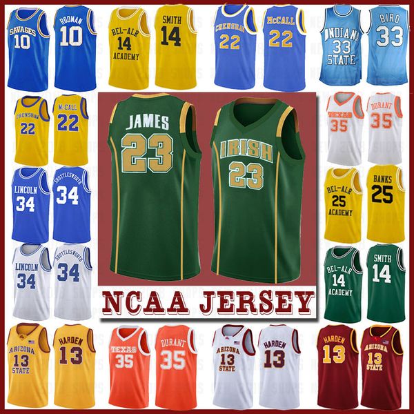 

irving ncaa carlton banks 10 dennis 11 basketball jersey isiah thomas porzingis 23 michael lavine white 9 rj barrett antetokounmpo middleton, Black;red