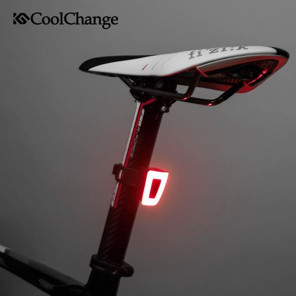 

coolchange cycling bike rear light waterproof led usb chargable road mountain bicycle cycle safety night accessories lights