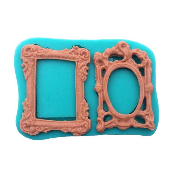 

cake tools wholesale 10 pcs/lot silicone two po frame shapes fondant chocolate candy jello decorating mold