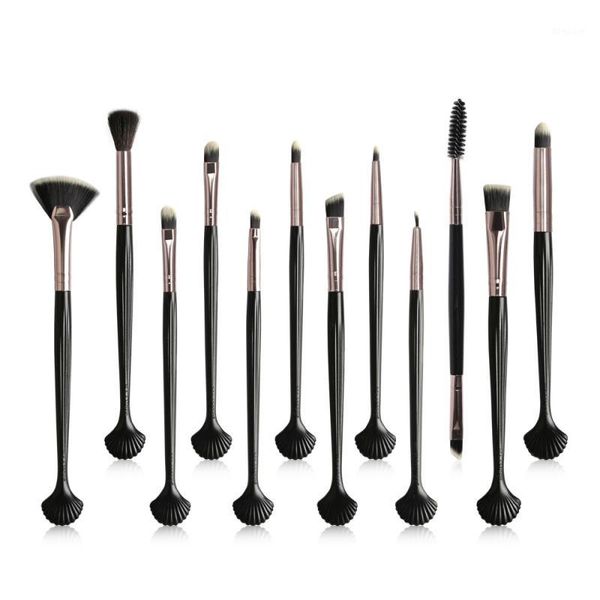 

12pcs shell eye makeup brush set shadow blender concealer eyeliner kit brushes1