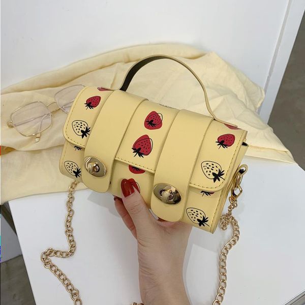 

popular simple summer foreign year's shoulder 2021 trendy new bag trade print messenger fashion strawberry handbags this rdtra