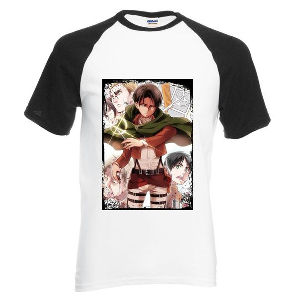 

men's t-shirts attack on titan flakes shingeki no kyojin anime t shirts manga awesome tees short sleeve crewneck cotton clothes, White;black