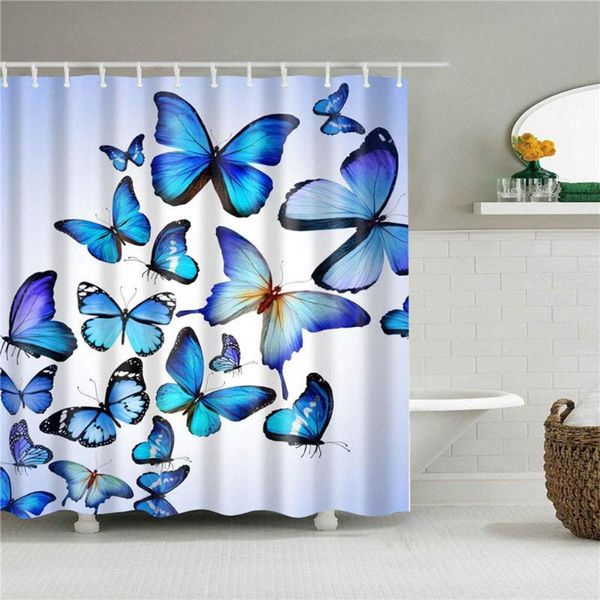 

shower curtains beautiful color butterfly printed curtain for bathroom privacy protection waterproof quick-drying