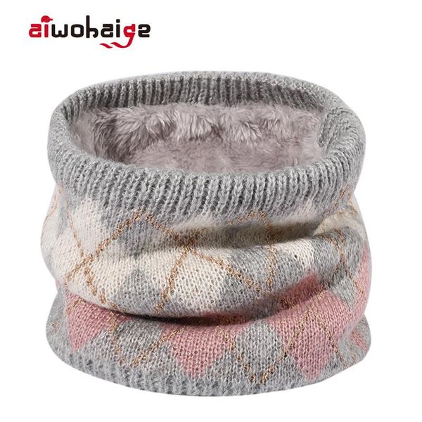 

scarves 2021 women's knitted scarf warm winter thick woolen plaid men's fashion all-match streetwear retro temperament, Blue;gray