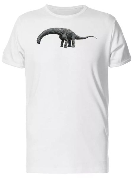 

huge alamosaurus illustration men's tee -image by shutterstock, White;black