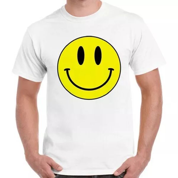 

acid smiley face yellow house rave music 70's 80's men women t shirt 2833, White;black
