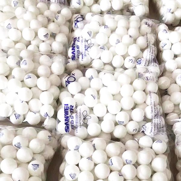 

table tennis balls ittf approved sanwei 3 star tr abs 40+ seamed pp ball quality long life / pong 1500pcs/carton