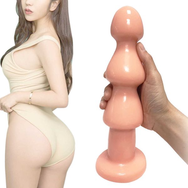 Anal Plug Pull Perlen Weibliche Masturbation Silikon Butt Plug Prostata Massagegerät Leistungsstarke Sucker Dildo Erwachsene Produkte Sex Spielzeug S0824