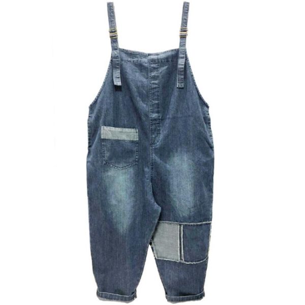 

women's jumpsuits & rompers women denim overalls ripped stretch dungarees high waist long jeans pencil pants jumpsuit blue, Black;white