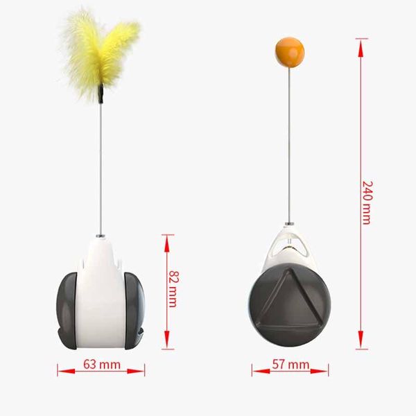 

tumbler swing toys for cats kitten interactive balance car with wheels automatic no need recharge cat chasing toy catnip