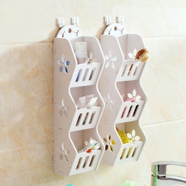 

storage baskets multi-layer wall rack basket diy assembling bathroom supplies shelf