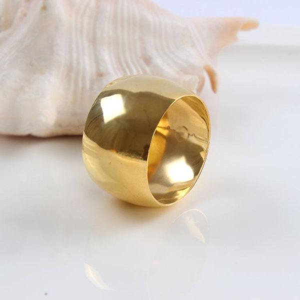 

6pcs el model room golden ring napkin buckle western restaurant metal circle cloth rings