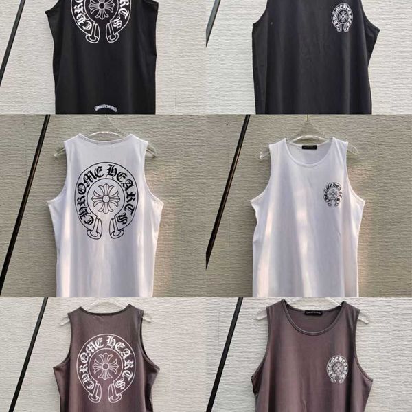 

printed horseshoe 2021 crochio vest for men and women, White;black