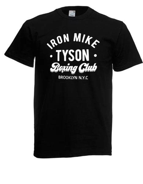 

mens t-shirt brooklyn kid dynamite iron mike tyson size up to 5xl, White;black