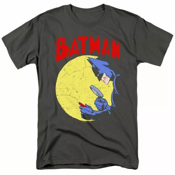 

dc batman detective 75 t shirt mens licensed dc comics tee charcoal, White;black