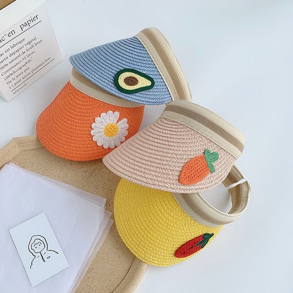 

straw kids hat, big brim, boys and girls' sun hat, Yellow