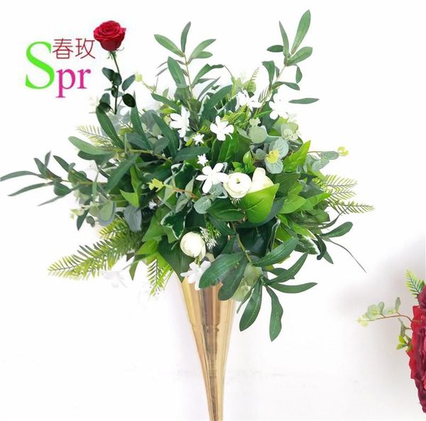 

wedding table center flower ball road lead artificial flore centerpiece backdrop decoration decorative flowers & wreaths