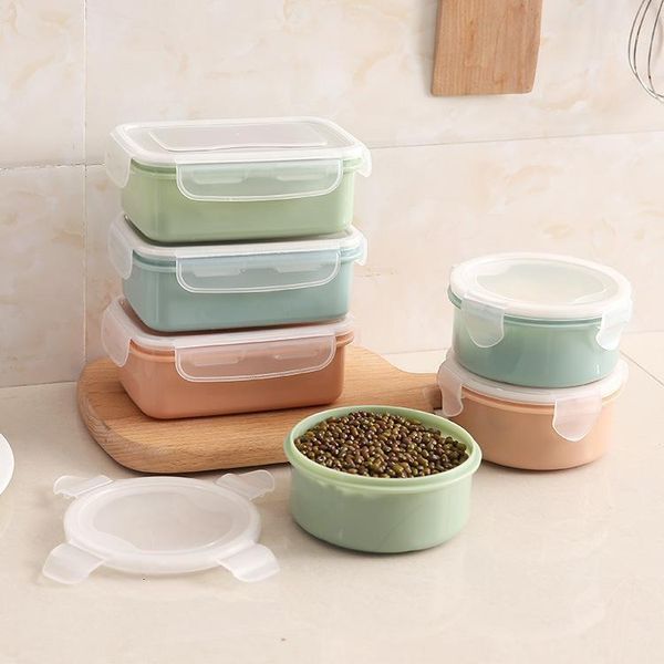

storage bottles & jars round mini- refrigerator fresh box small lunch-box kitchen lunch plastic accept rectangle seal up