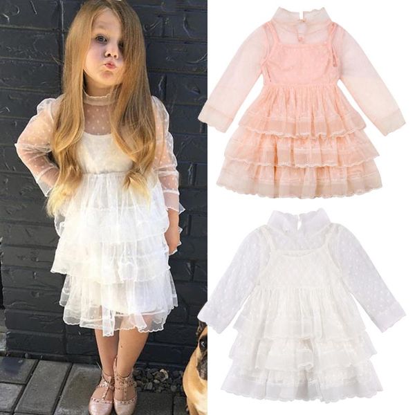 

girl's dresses baby girl fashion solid layered dress 6m-5y toddler kids princess tulle lace tutu wedding bridesmaid ball gown, Red;yellow