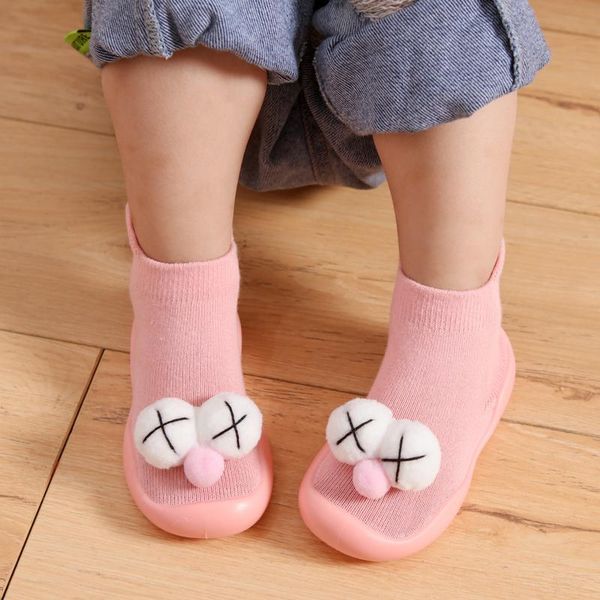 

first walkers pink cute cartoon kids shoes baby casual sneakers born girl slippers toddler anti-slip sock