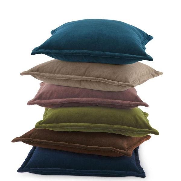 

cushion/decorative pillow essie home 2021 fashion colors high end fine velvet cushion cover case piping fringe flange