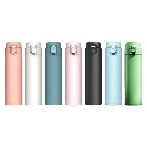 

water bottles 450ml creative portable lock bounce stainless steel insulation vacuum cups