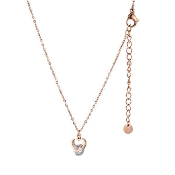 

chains sweet love necklace female temperament heart-shaped gift simple clavicle chain 2021, Silver