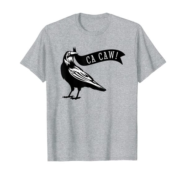 

funny blackbird crow ca caw for bird watching crow lovers t-shirt, White;black
