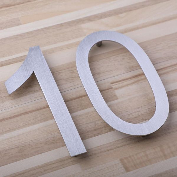

inch modern floating house numbers, stainless steel 304 brushed nickel other door hardware