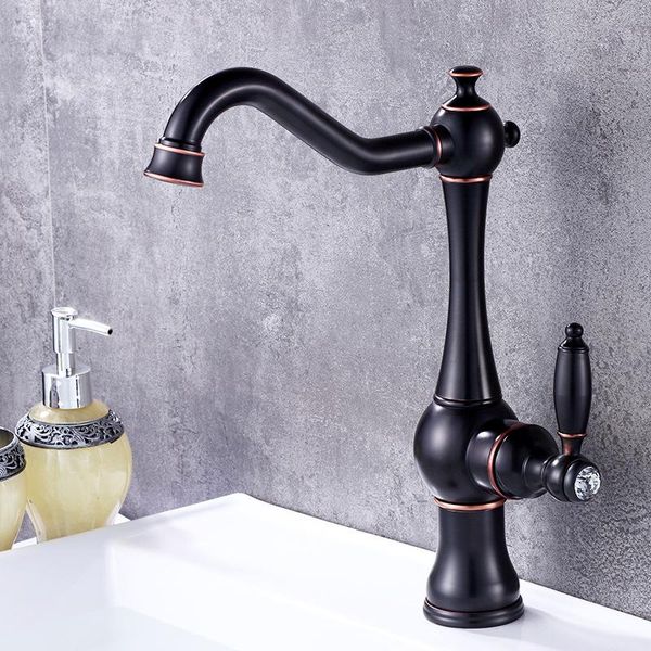 

bathroom sink faucets basin modern black bronze color deck mounted mixer finish with diamond high faucet