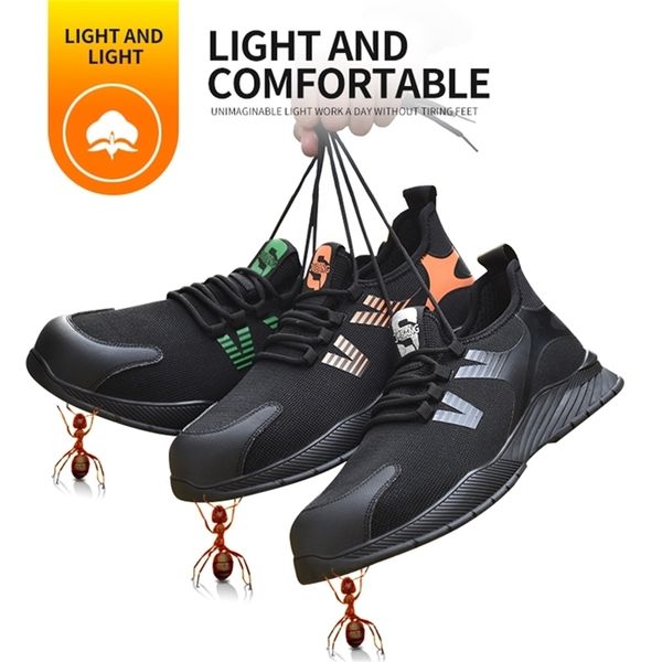 

work safety shoes summer anti-smashing anti-puncture gas construction site men's wholesale 211106, Black;brown