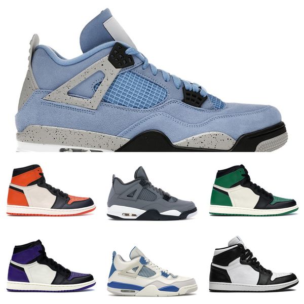 

2021 4s basketball shoes men women jumpman 1s high og hyper royal silver toe university blue black cat turbo green lucky mens sneakersc5ysox