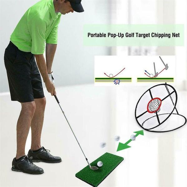 

portable practice golf up indoor outdoor chipping net training aid bag aids metal +