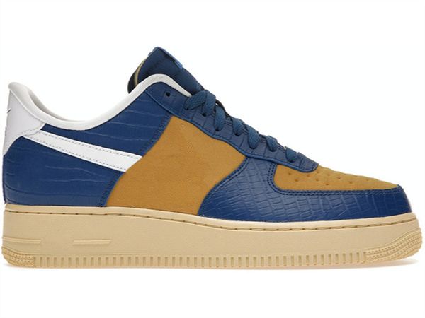 

2021 release 1 low flat shoes mens blue yellow designer sports sneakers size us5.5-12 quality