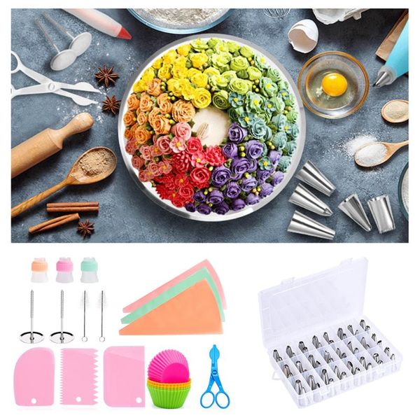 

baking & pastry tools 69pcs cake icing piping bag and nozzles sets decorating tool kit kitchen supplies cream decor