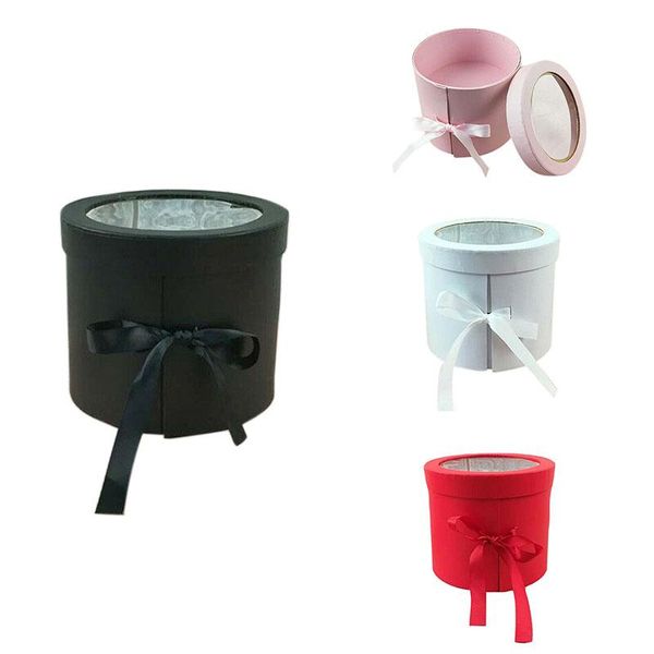 

gift wrap double layers round rotating box flower packing diy gifts