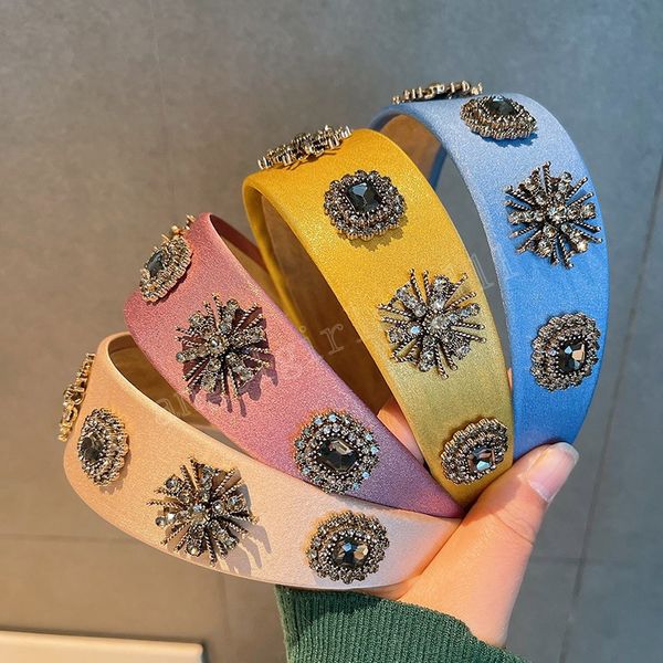 

vintage black rhinestone jewel bezel hairband women clips hair accessories headband opaska do wlosow bandeau femme diademas, Slivery;white