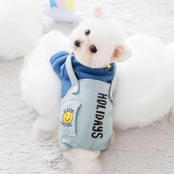 

dog apparel warm winter pet coat clothes thick fleece jumpsuits hoodie sweatshirt overalls for small cat outfits
