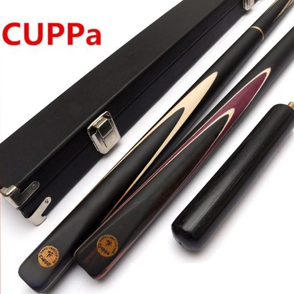 

cuppa 2021 3/4 snooker cue 9.8mm/11.5mm tip n16 stick with case set extension 5a maple billiard cues