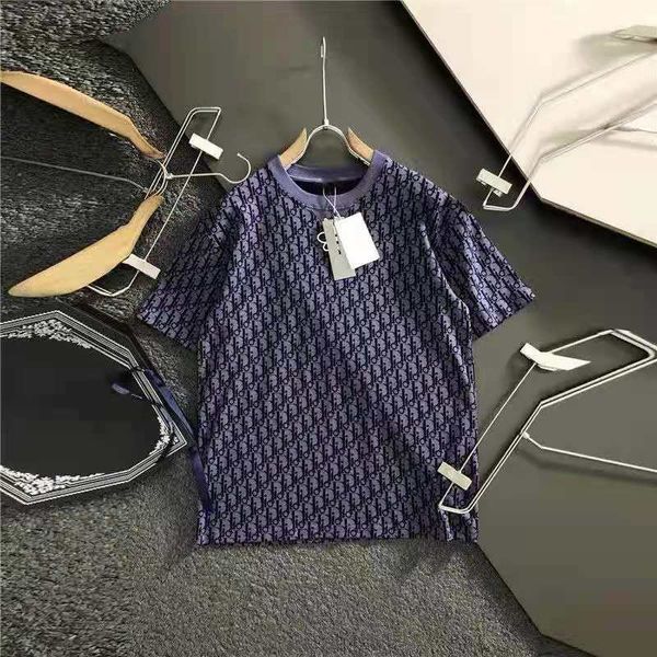 

2021 street men's t shirts summer tide brand fully printed letter jacquard male and female short sleeve t-shirt bottom shirt, White;black