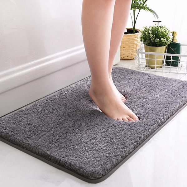 

bath mats thickened quick-drying bathroom mat absorbent water ultra soft velvet household door kitchen bedroom waterproof anti-slip carpet
