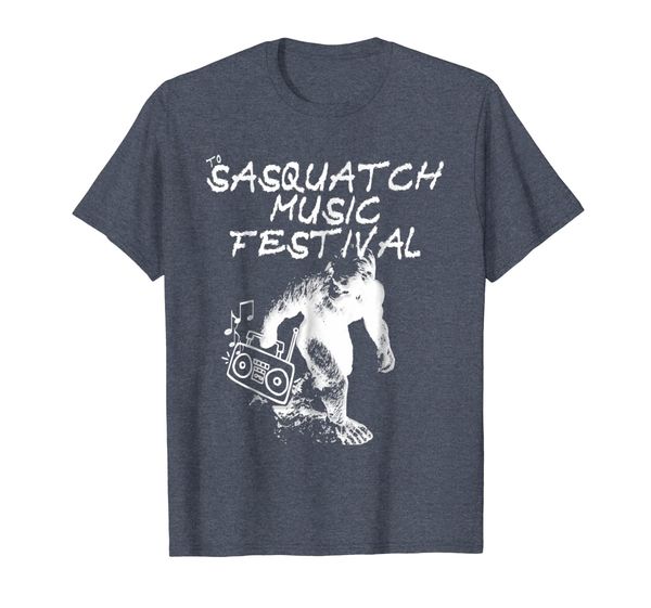 

sasquatch music festival at the gorge with big foot t shirt, White;black