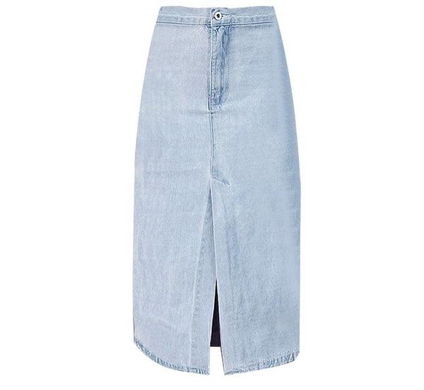 

skirts irregular women denim midi skirt zipper ladies jean high waist, Black