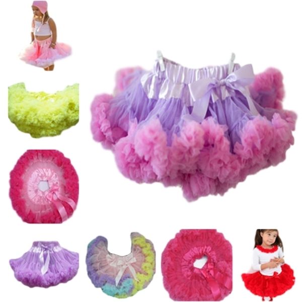 

pettiskirt dance yellow color fluffy soft petti girls tutu skirt 210331, Blue