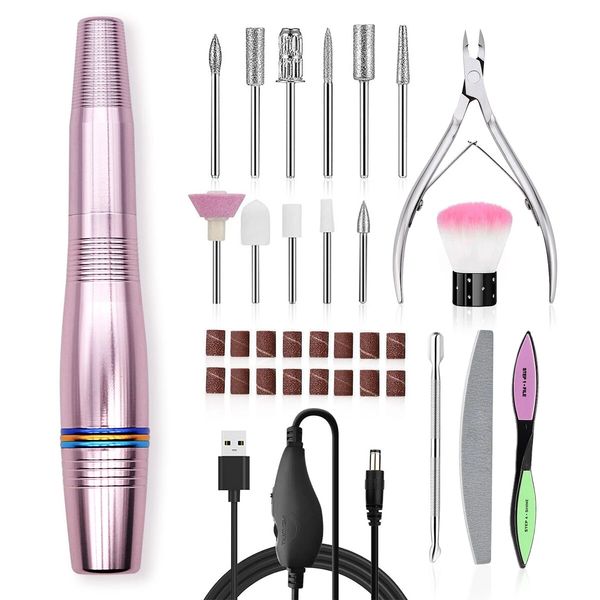 

usb electric nail drill portable manicure set nail polish head drill set