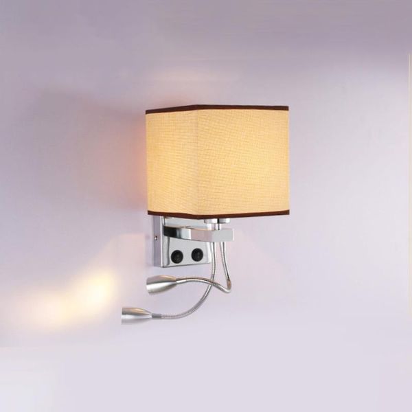 

modern led wall lamp e27 sconce light eye protect reading study night with usb interface bedroom bedside lamps