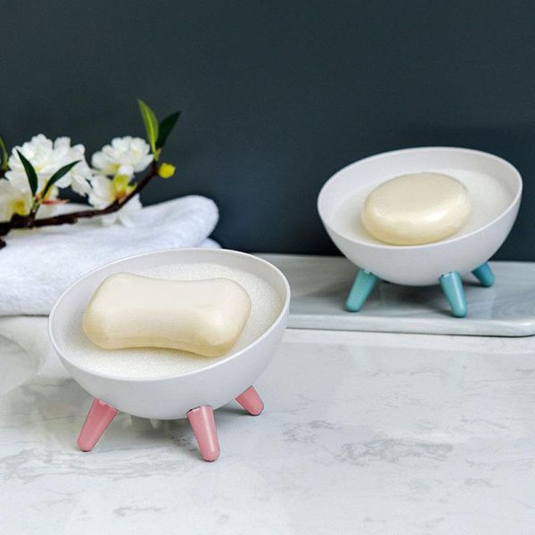 

nordic creative soap drain holder tray bathroom bath shower storage container rack stand box portable home dish dishes