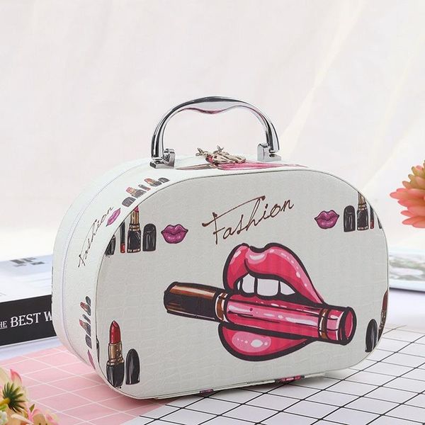 

women's 2021 european and american fashion printing multi-function portable cosmetic case cosmetics large capacity bags & cases