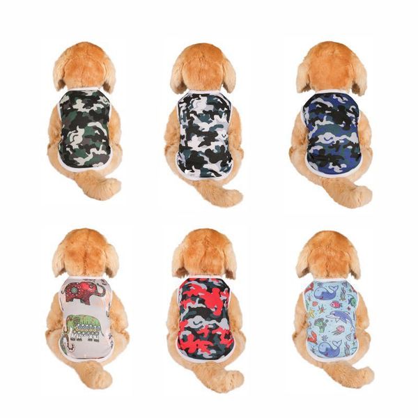 

pet summer vt thin printed dog fadou teddy