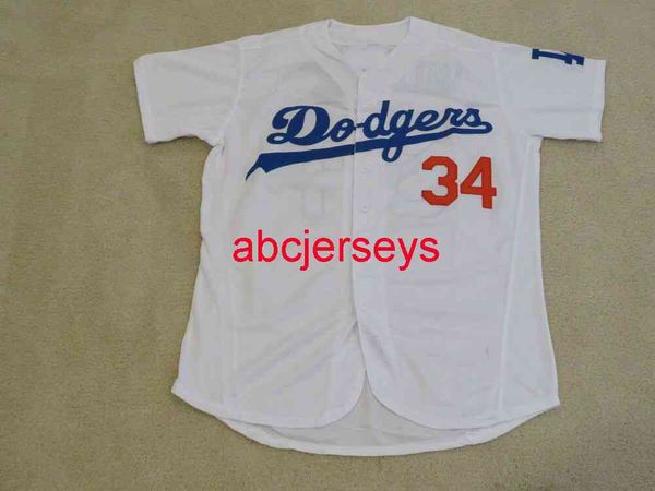 Cucito personalizzato # 34 VALENZUELA Stitch White Jersey NOVITÀ Maglia da baseball per bambini da uomo e da donna XS-6XL